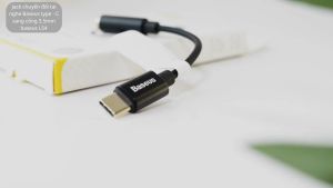 Bộ chuyển đổi Baseus L54 từ Type-C Male to 3.5mm truyền tín hiệu chất lượng cao 24bit 48kHz hỗ trợ đàm thoại