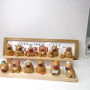 Bean Kapi Bara Tide Play Blind Box Hand Puppet Water Dolphin Toy Doll Machine Twisted Egg Doll Desktop Ornaments 卡皮巴拉 盲盒 礼物