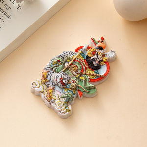Creative Cultural Industry God of Peace Magnetic Fridge Magnet Resin Material Cartoon Design Entrance And Exit Safety