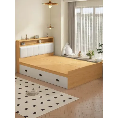Home Double Tatami Bed with Storage Function