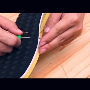 Paket Jarum Sol & Benang Jahit Sol Sepatu Nilon Premium Putih Hitam Coklat Model Roll