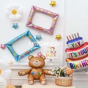 (1piece) Inflatable Selfie Frame Airfill Only Foil Balloon - Perfect for Party Decoration - Photo Prop for Baby Shower, Birthday, and More - Premium Aluminum Foil - Easy to Inflate and Safe to Use
