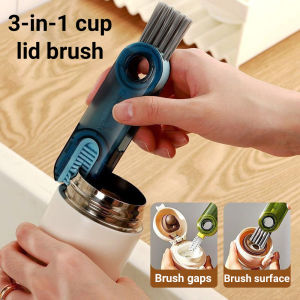 CoAce 3 in 1 Tumbler Brush Cleaner Multipurpose Bottle Gap Lid Cup Cover Cleaning Brush Cup Crevice Cleaning Tools Water Bottle Cleaner Brush Home Kitchen Cleaning Tools