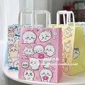 Cute Cartoon Large Capacity Handheld Gift Bag Kawaii Paper Bag Girl Heart Design Eco-Friendly Customizable National Delivery. 