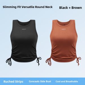 Miiow | Brown Strapless Cotton Tank Top Women Summer Outdoor Wear New 2025 Sleeveless Short Shirt Inner Match Cat Person Brand