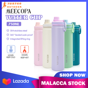 MEECOPA 750ML Water Bottle 304 Stainless Steel Outdoor Sports Travel Portable Handle Thermos Vacuum Bottle Cup