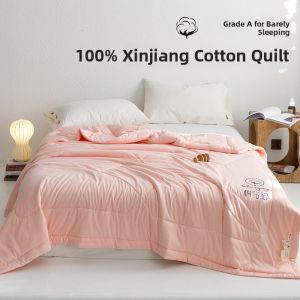 Class a Xinjiang Cotton Pure Cotton Summer Cool Air Conditioner Quilt Thin Single Double Student Dormitory Washable Machine