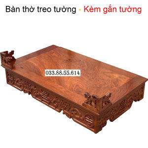 Bàn Thờ Gia Tiên Treo Tường Kiểu Chiện Góc Rồng 81x48