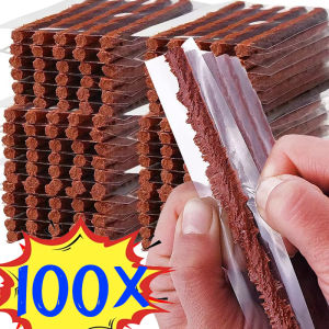 100PCS Universal Tubeless Tire Repair Strips Car Motorcycle Bike Tyre Puncture Repairing Plug Seal Tools Rubber Strip Tires Repair Tool