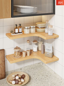 evesigar | Wooden Storage Rack Wall Corner Shelf