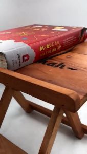 Terlaris Meja Lipat Miring Meja BELAJAR Ngaji CUSTOM NAMA Rehal RAHEL Al Quran Miring Plitur 35x27 portable MEJA ANAK