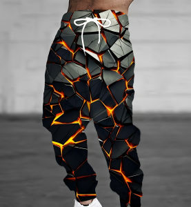 2026 Hot Selling Fashion New Mens 3D Printed Gothic Cool 3D Texture Pattern Outdoor Hip-hop Street Wear Loose Pants Large