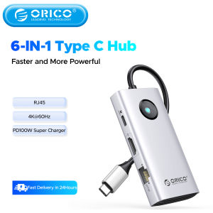 ฮับยูเอสบีโอริโกเฉพาะฮับแท่นวางมือถือ Type C เพื่อ4K60Hz อะแดปเตอร์ HDMI-USB ที่เข้ากันได้3.0เท่านั้น RJ45คิดค่าบริการ PD100W สำหรับอุปกรณ์เสริมแล็ปท็อป Macbook Pro