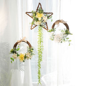 Childrens Room Wall Decorations Artificial Flowers Air-born Five-star Ornamental Hanging Accessories 3D Wall-mounted Ornament