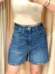 High Waist Loose Comfortable Fit Womens Denim Shorts Hotpants Longevity Summerwear High Street Style Zipper Closure Durability