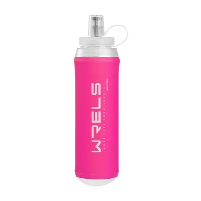 WRELS chai nước mềm TPU Silicone gấp tiện lợi Cắm trại thể thao ngoài trời núi leo núi chạy nam giới và phụ nữ # SH19