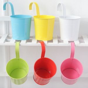 Bình Hoa Bằng Sắt Có Móc Treo Metal Bucket Cho Vườn Hoa Và Vườn Nhà Trẻ Bình Hoa Treo Bình Hoa Nhựa Bình Hoa Phong Cách Scandinavia