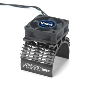 NEEBRC 36mm Metal Heatsink Holder 30mm Motor Cooling Fan 5-12V for 1/10 RC Car 540 3650 3652 3660 Brushless Motor Upgrade Part