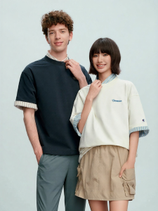 Champion | Summer New Round Neck T-Shirt for Men and Women Loose Fit Printed
