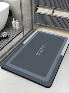 Thảm Phòng Tắm Bằng Bùn Giun Silicon Nhanh Khô Mềm Thảm Phòng Tắm Phòng Vệ Sinh Thảm Chống Trượt Thảm Nhỏ Cho Phòng Tắm