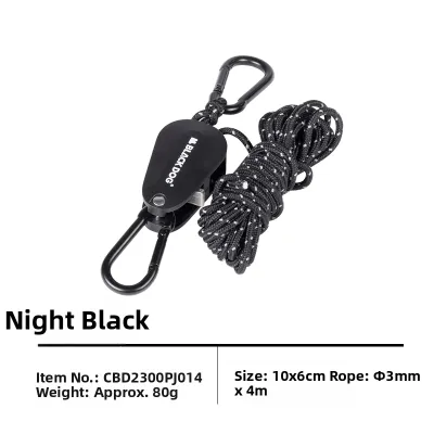 BLACK DOG | Wind Rope Adjuster Camping Accessory
