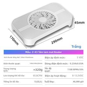Zezzio | Giá Đỡ Máy Chủ Mini ZEZZIO Z-X3 Với Quạt 14CM Bộ Làm Mát Bộ Định Tuyến Hộp Giải Mã Modem Quang - Giải Pháp Làm Mát PC