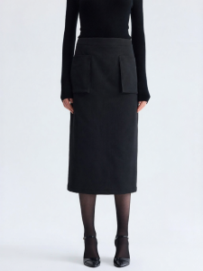 Eastern Light | Matte Sand Thread Workwear Straight Skirt Set