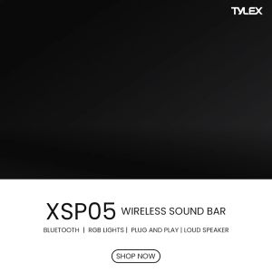 Tylex XSP05 Computer Soundbar with 5.3 Bluetooth Speaker Plug & Play 360 Surround RGB Lightning