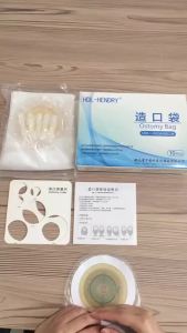 10Pcs One-Piece Urostomy Bag Hydrocolloid Base Plate Reduces Skin Irritation Disposable Stoma Care Pouch 20-45mm