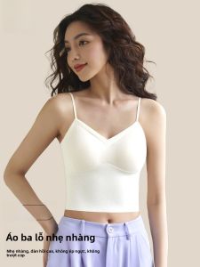 MiiOW | Áo ba lỗ nữ mùa hè không cần đeo ngực có đệm ngực tích hợp Áo lót cơ bản Áo ba lỗ có dây đeo một mảnh MiiOW Pure Color