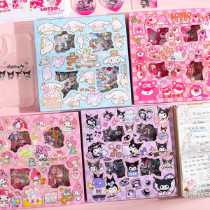 Cute Stickers Waterproof Water Bottle Laptop Scrapbook Stickers Aesthetic Cute strawberry bear cinnamon dog stickers Pack of 100 Pcs