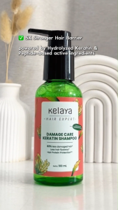 Kelaya Hair Expert Damage Shampoo Non SLS 100ml Keratin Rambut Rusak dan Kering