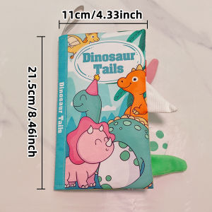 Baby Early Education Dinosaur Tail Cloth Book Baby Washable Biteable Hand Tear Hard Cognitive Book Infant Puzzle Toy