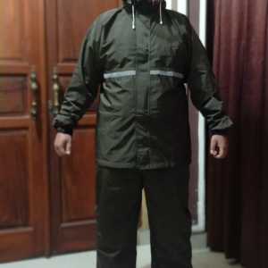 jas hujan pria wanita stelan bahan taslan balon import