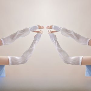 Miiow | Womens Ice Silk Sun Protection Sleeve Covers Breathable Driving Hand Sleeves Outdoor Cycling UV Protection Arm Guards