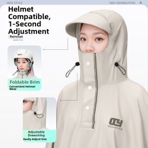WEICHENGNEI | Storm Proof Extra Long Womens Electric Scooter Raincoat