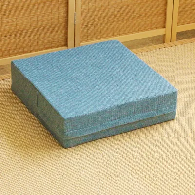 Thickened Linen Zafu Meditation Cushion Tatami Style Detachable Cover Floor Sitting Pad for Buddhist Prayer And Zen Study