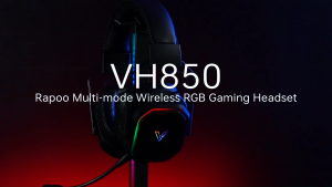 Rapoo VH850 Dual-Mode Wireless Backlit Game Headset with RGB Lighting US - Black