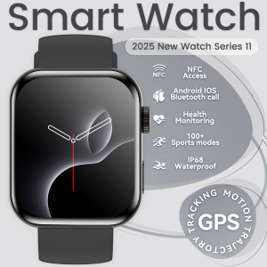 2025 New Men Watch Series Smart Watch GPS Track NFC Heart Rate IP68 Waterproof HD Bluetooth Call Sports Fitness S11 Smartwatches