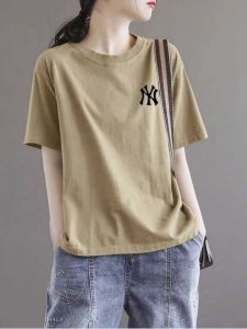 Off-Season Clearance: Large Size Women's Cotton T-Shirt