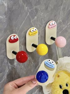 Strong Adhesive Wall Mounted Clothes Hook No Drilling Bathroom No Trace Sticky Hook Household Door Back Hanging Hook