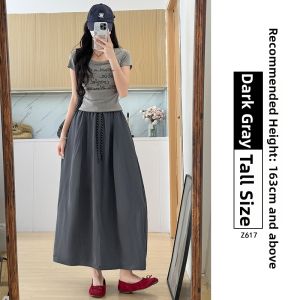 YAYANGREN | Summer light quick-dry petitte-friendly A-line Umbrella midi skirt