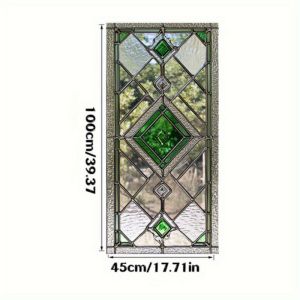 Vintage Tinted Window Glass with Anti-peeping Film Anti-light Electrostatic Scrub Window Film Stained Glass Window Sticker