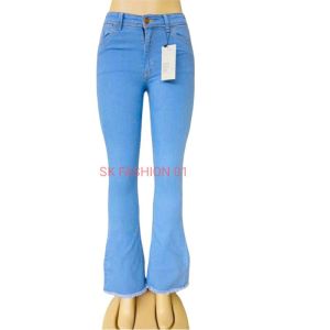 Bootcut Jeans For Ladies Stretchable High Quality Denim Black White Front Detail Back Detail Bootcut Hem