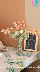 【Free SHipping】PVC Table Cloth 4/6 Seater Rectangular Waterproof Oil-Proof Dinnerware Decoration 90/140/180*140cm Table Mantle Waterproof  Dining Table Cover Waterproof  Pvc Plastic Cover Table Design Square Table Cloth Cover