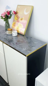 tablecloth Transparent Water proof Table Cover Waterproof Oil Proof Mat PVC Table customizable and cuttable