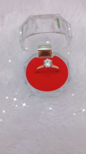 Cincin Diana 01 Alloy Lapis Mas 18K Permata Zirconia Premium Quality Tahan Lama RP001G