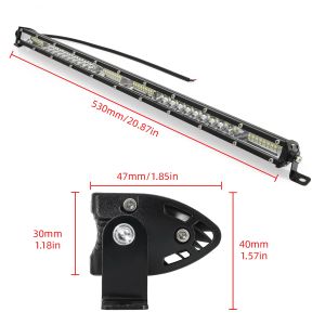 RYSJM | 10/20 inch LED Light Bar LED Work Roof Lights 12V 24V Flood Spot Beam Driving Lamps Fog Lamp For Jeep Truck Trailer 4x4 Offroad