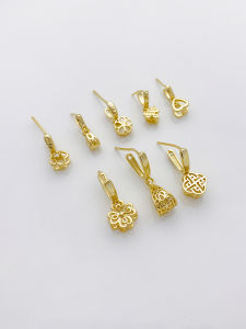 Mặt Dây Chuyền Lá Sakura Mạ Vàng 14K Móc Cài Handmade DIY Ngọc Pha Lê Vòng Cổ Thả Móc Cài Tươi Ra Phụ Kiện Trang Sức Thời Trang Mới