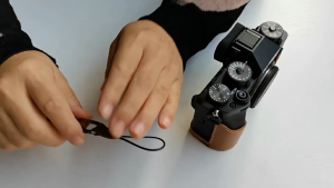 Dây máy ảnh đeo cổ tay handstrap da PU Thích Hợp Cho Fuji Xh2 Xt5 Nik Z30